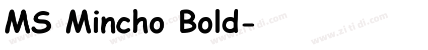 MS Mincho Bold字体转换